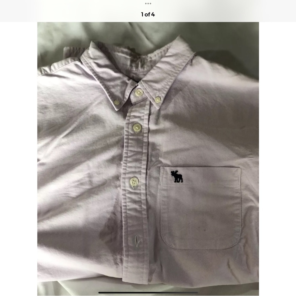 Men's Lavender Shirt by Abercrombie & Fitch